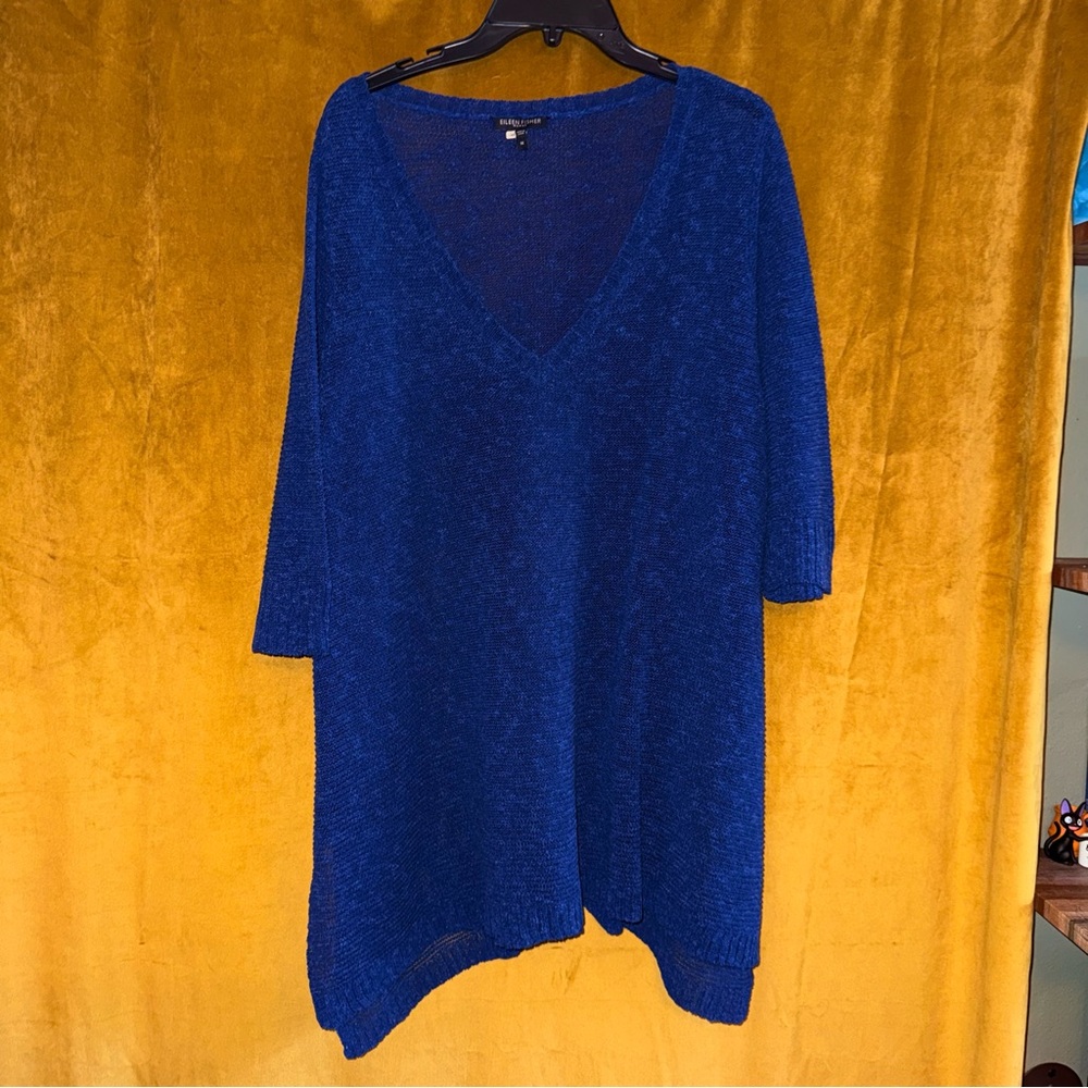 Eileen Fisher Royal Blue Knit Top